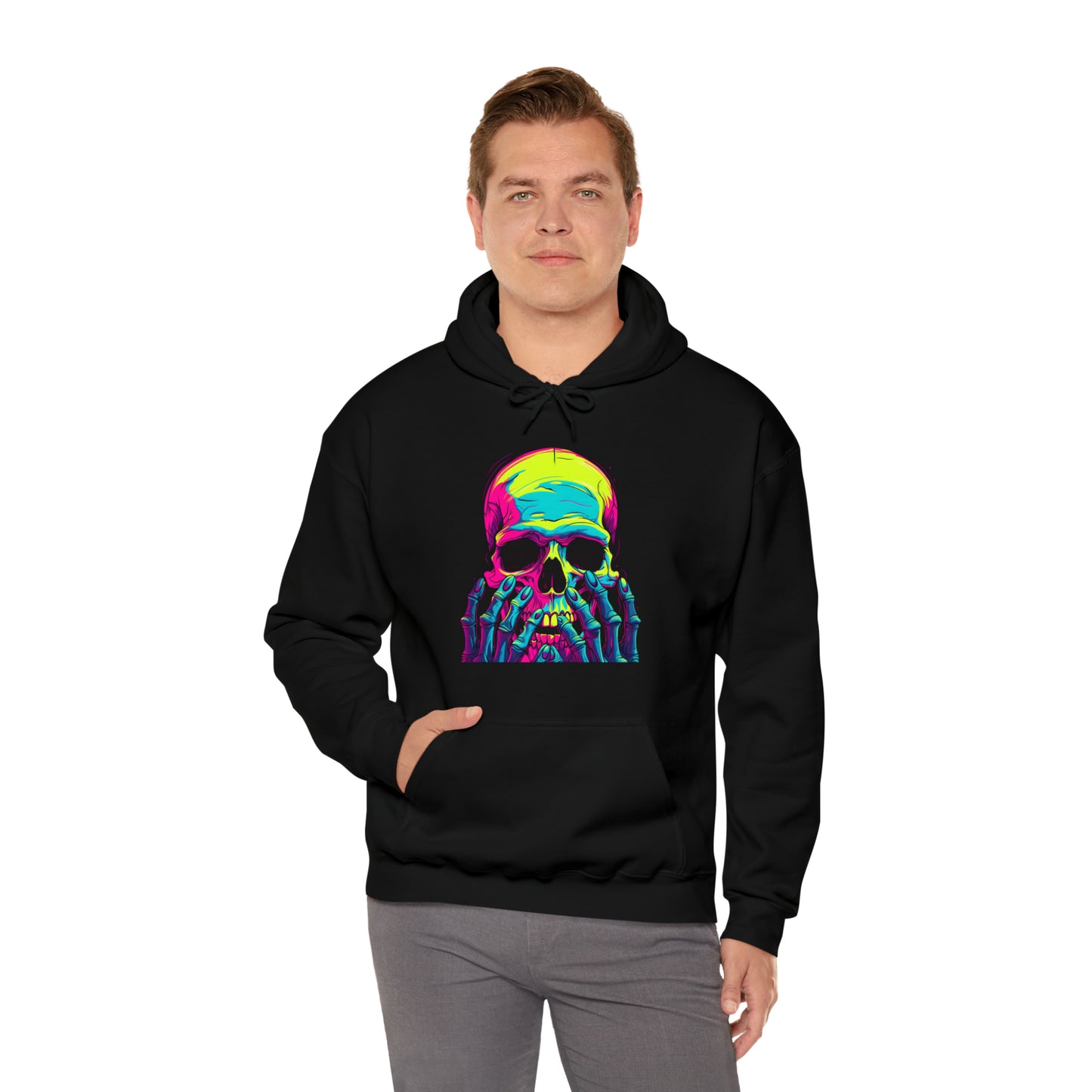 Neon Skull/Hands Hoodie- Unisex