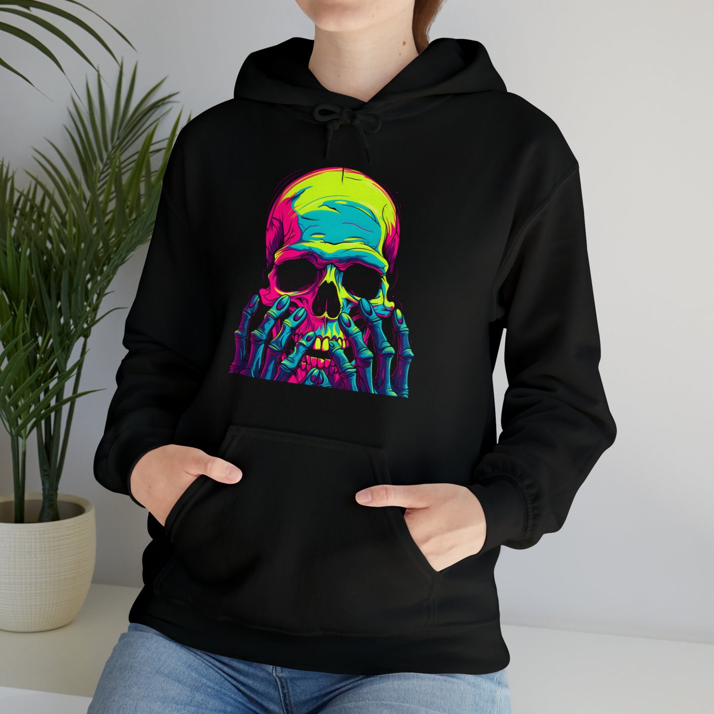 Neon Skull/Hands Hoodie- Unisex