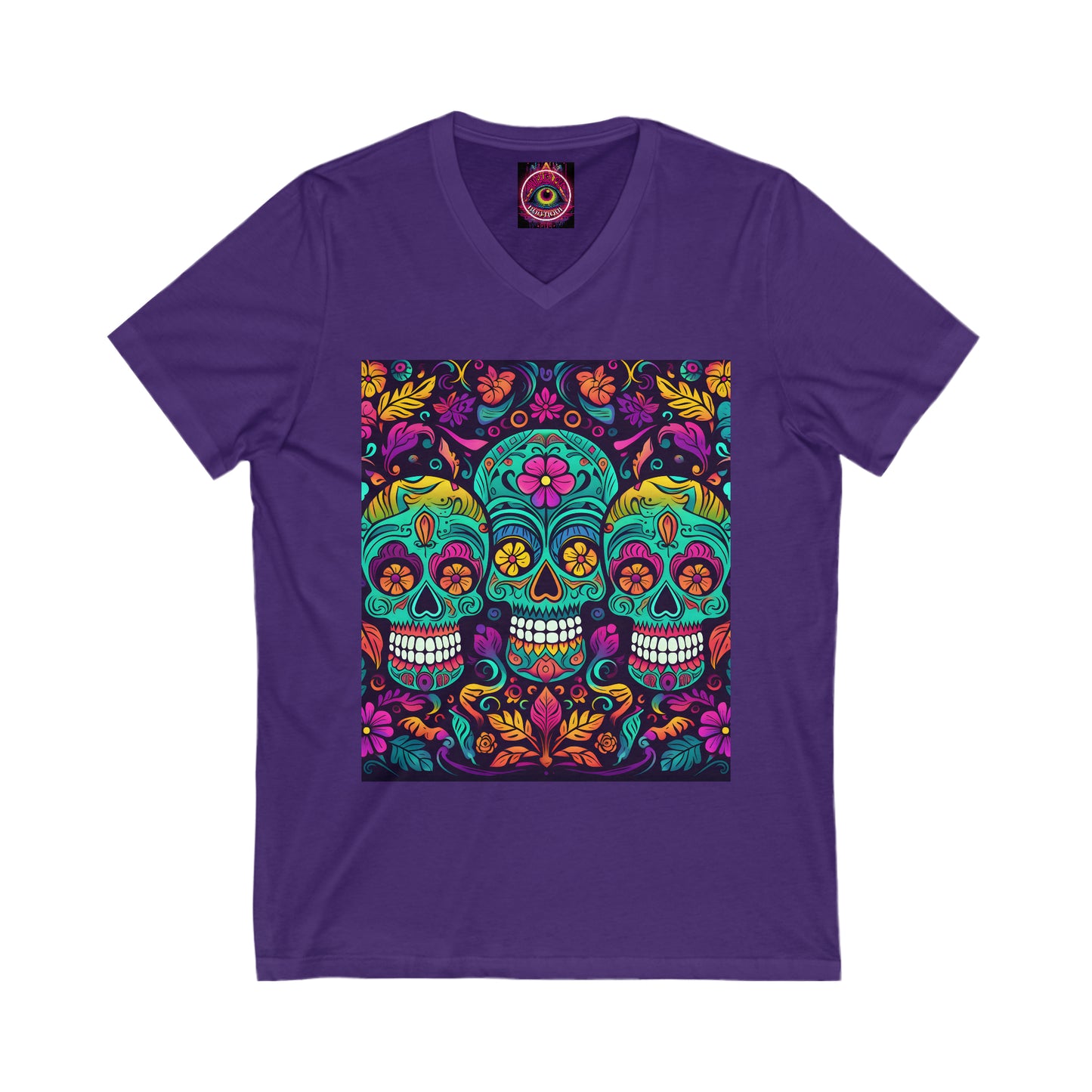 Neon Sugar Skulls T-Shirt -Unisex