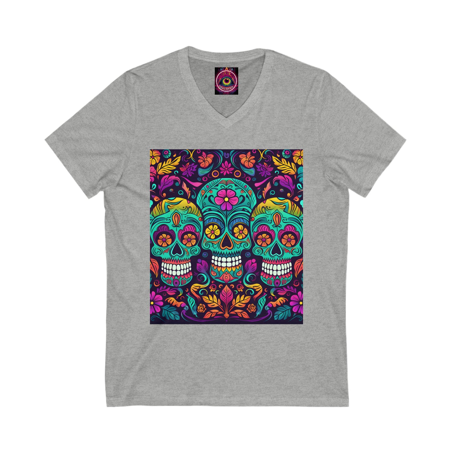 Neon Sugar Skulls T-Shirt -Unisex