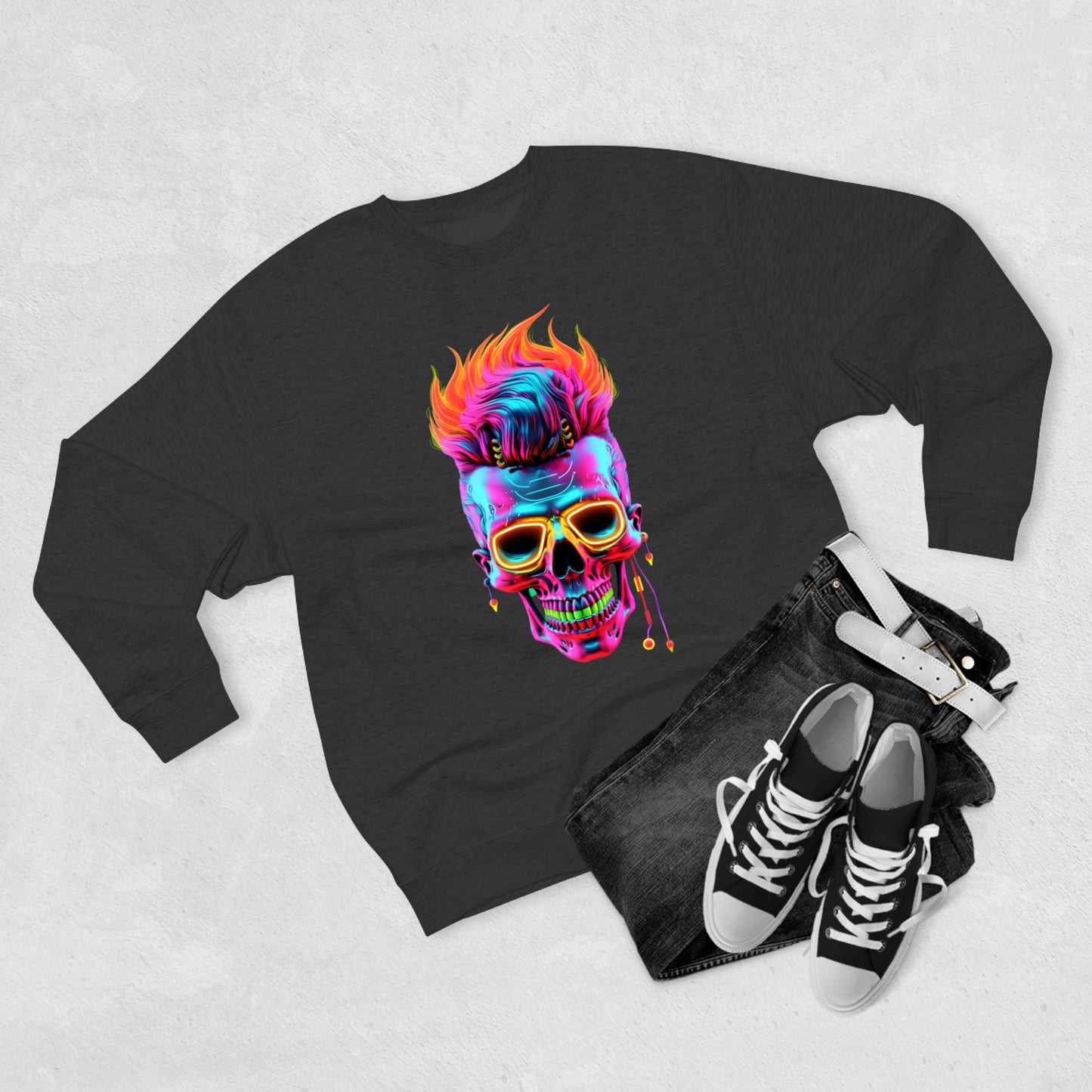 Neon Skull Sweater- Unisex