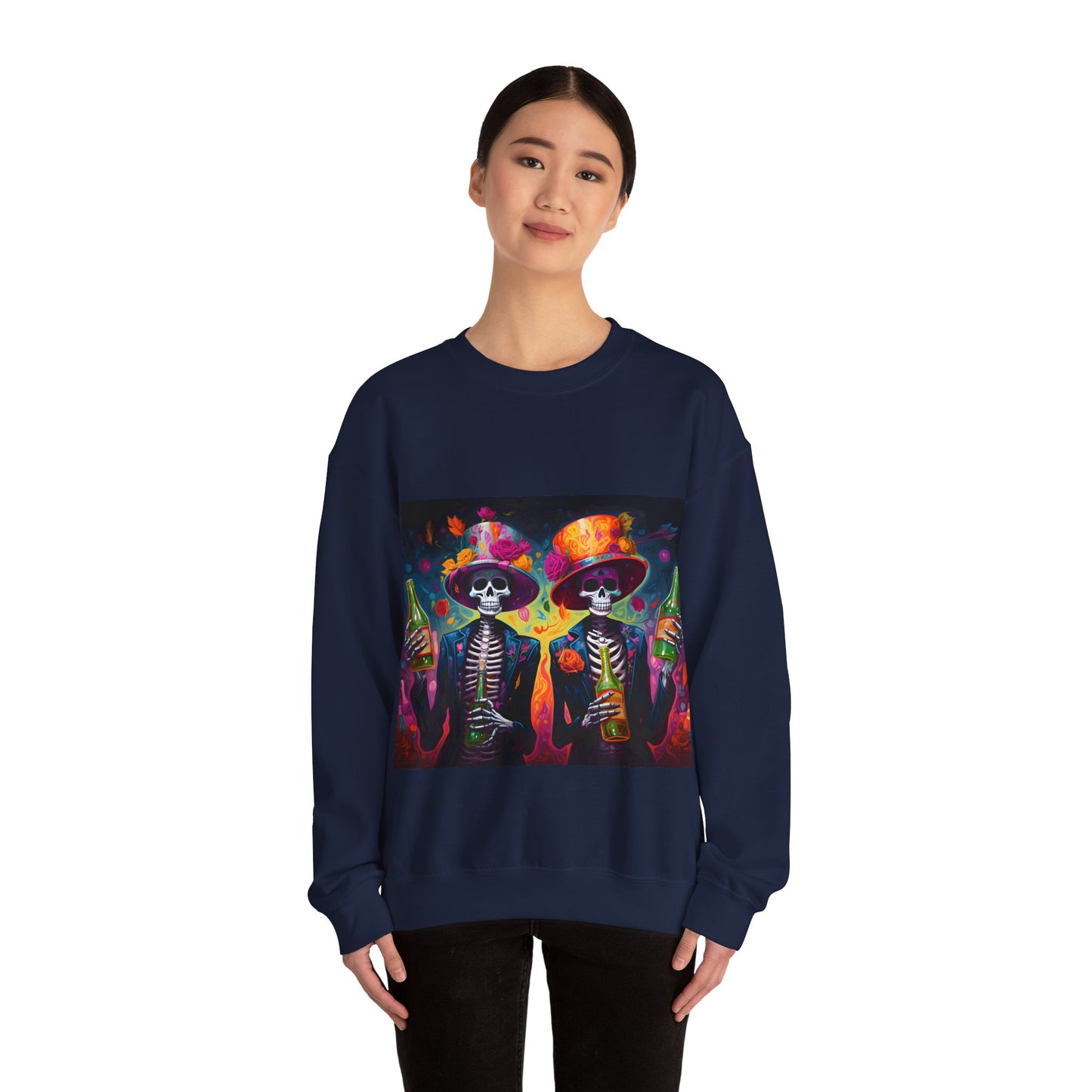 Drinking Skulls Sweater -Unisex Sweatshirt