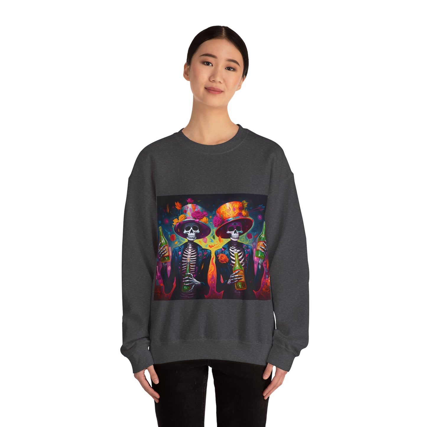 Drinking Skulls Sweater -Unisex Sweatshirt